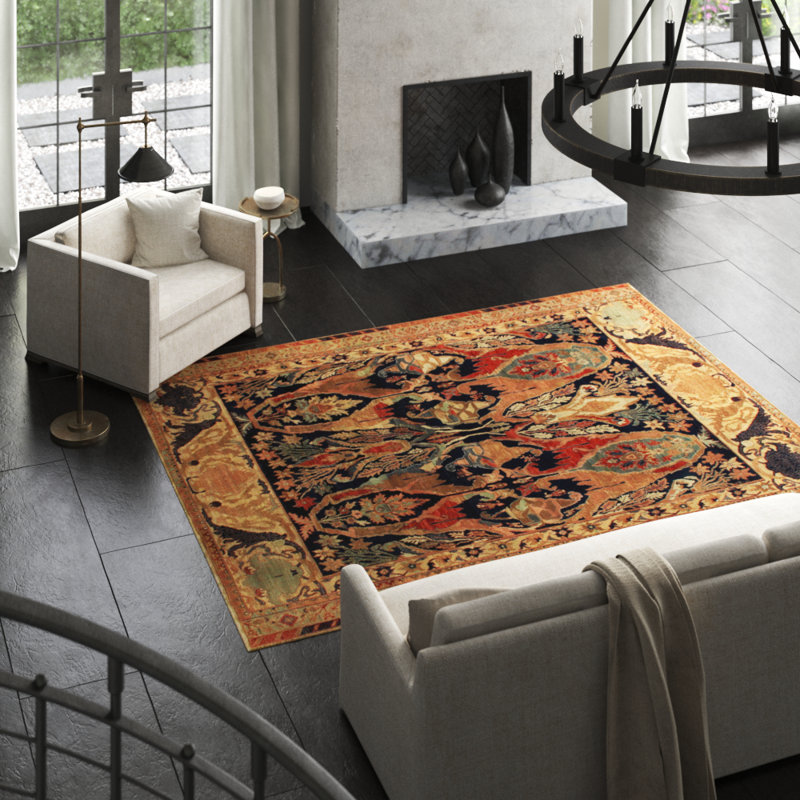 Exquisite Rugs Jurassic HandKnotted Wool Oriental Area Rug in Beige